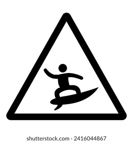 Surf Symbol Sign,Vector Illustration, Isolate On White Background Label. EPS10