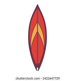 Surf table cartoon isolated symbol vector illustration graphic design