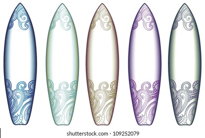 surf tables in different colors