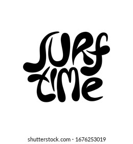 Surf time - hand drawn lettering