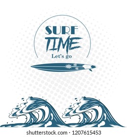 surf time theme poster
