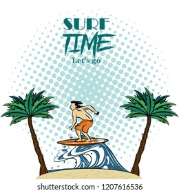 surf time theme poster