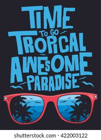 Surf, Tropical, Typography, T-shirt Graphics, Vectors.