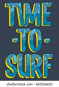 Surf, tropical, tipografía, gráficos de camisetas, vectores.