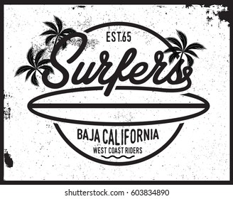 surf t-shirt graphic