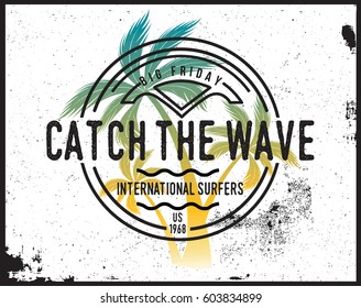 surf t-shirt graphic