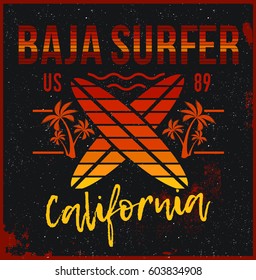 surf t-shirt graphic