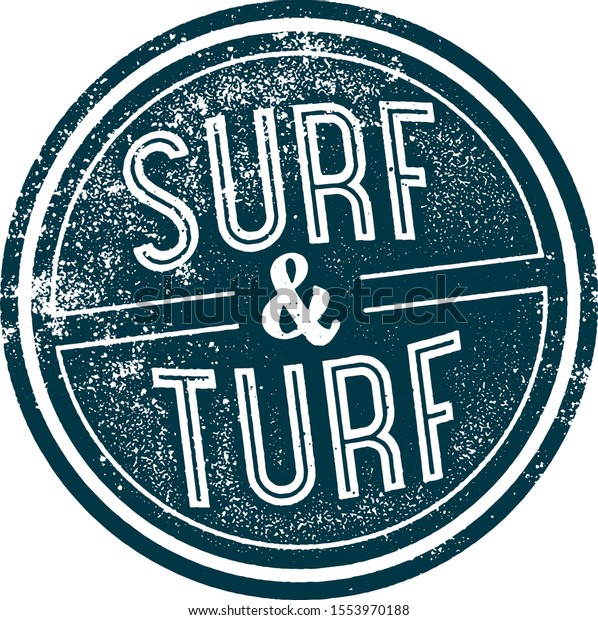 Surf and Turf\
Vintage Steakhouse Menu\
Stamp