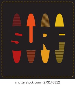 Surf - Typographic Design - Classic look ideal for screen print shirt design