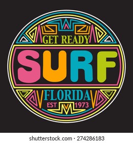 surf typography design