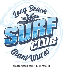 Surf Surf Typography Slogan Tee Graphic Stock Vector (Royalty Free ...