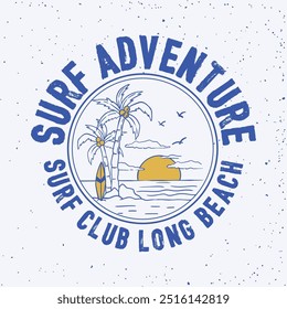 Surf. Surf typography slogan. Tee graphic