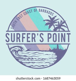 Surf typography, tee shirt graphics, vectors