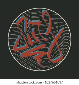 Surf typography, t-shirt graphics, Abstract, poster, print, banner, flyer, postcard. Vector illustration.