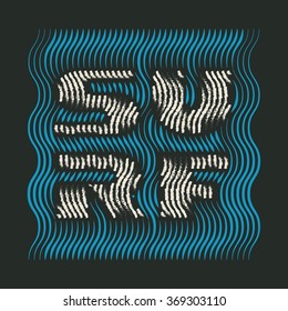 Surf typography, t-shirt graphics, vectors.
