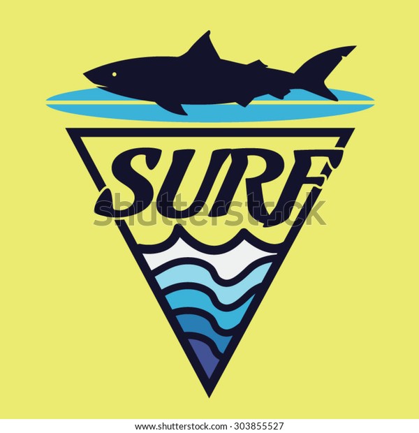 Surf Typography Tshirt Graphics Vectors Stock Vector (Royalty Free
