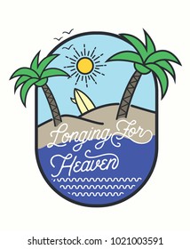 Surf typography for t-shirt print , vector illustration