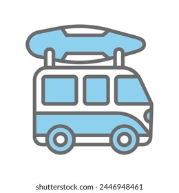 surf van icon vector illustration design template