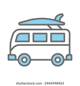 surf van icon vector illustration design template