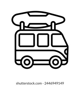 surf van icon vector illustration design template