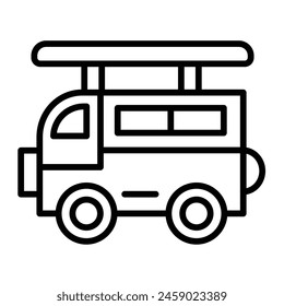 Surf Van Vektorgrafik Line Icon Design
