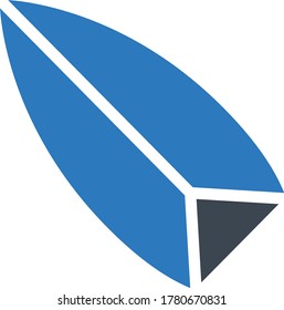 icono de color de glifo vector de surf 