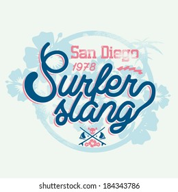 Surf Vector Graphic for apparel - T shirts