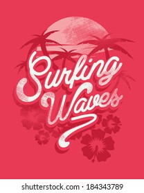 Surf Vector Graphic for apparel - T shirts