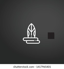 Surf vector icon. Surf concept stroke symbol design. Thin graphic elements vector illustration, outline pattern for your web site design, logo, UI. EPS 10.