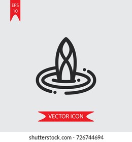 Surf vector icon, illustration symbol