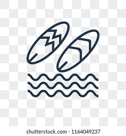 Surf vector icon isolated on transparent background, Surf logo concept