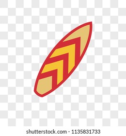 Surf vector icon on transparent background, Surf icon