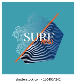 Surf Vector Illustration. Vector Design Collection for t-shirt, prints, labels, posters.