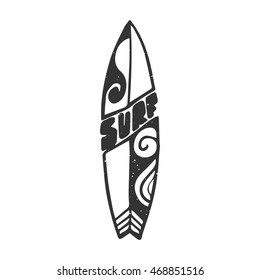 Surf Vector Print. Surfboards decorated design. Summer print.
