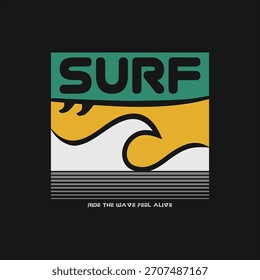 surf vibes grafik tee design
