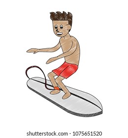 Surf Water sport scribble