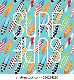 surf watercolor seamless background