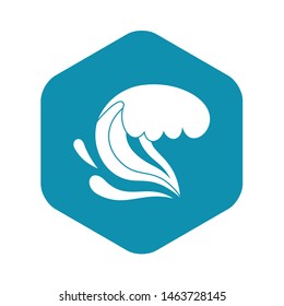 Surf wave icon. Simple illustration of surf wave vector icon for web