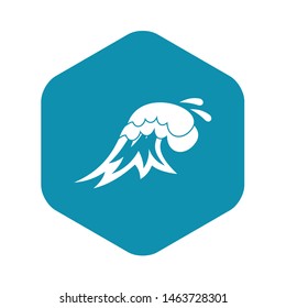 Surf wave icon. Simple illustration of surf wave vector icon for web