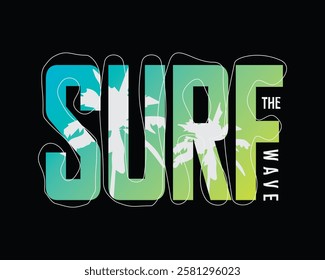Surf wave illustration typography. perfect for t shirt design