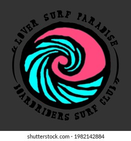 SURF WAVE VECTOR 80'S STAMP