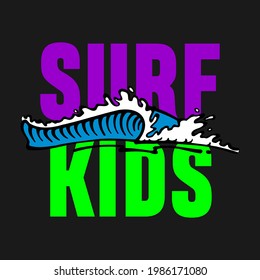 SURF WEAR  KIDS VECTOR GRAPHIC ART