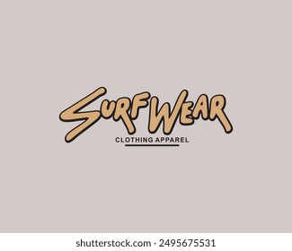 surf wear simple vintage fashion vector image 