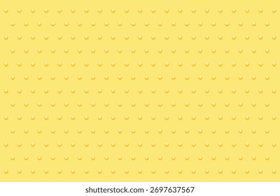 Surface with 3D Texture of Round Spheres on Yellow Background