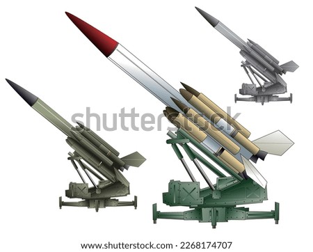Surface to air missile launcher for intercepting aircraft (3 different colors)