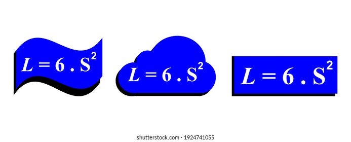 the surface area formula of a cube, popular, vector