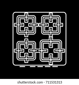 The surface of the cooker icon .