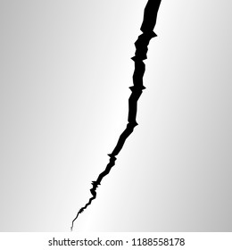 surface cracked. Sketch crack texture. The division of lands after earthquakes, vector lightning strike
