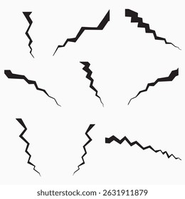 ilustração de desastre de terremoto de rachaduras de superfície