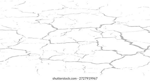 Grietas superficiales y fisuras en el suelo. Vector grunge estilo de textura agrietada con textura agrietada. Eps 10
